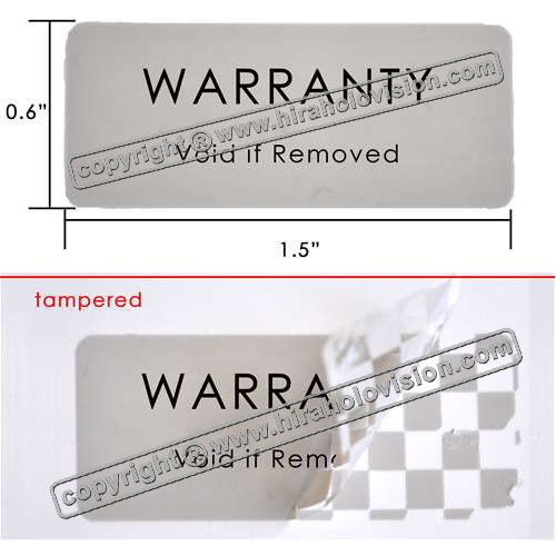 Warranty Stickers